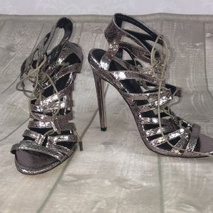 TOPSHOP size 38 US 8 Rose gold Strappy sandal